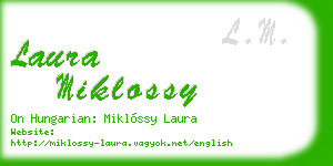 laura miklossy business card